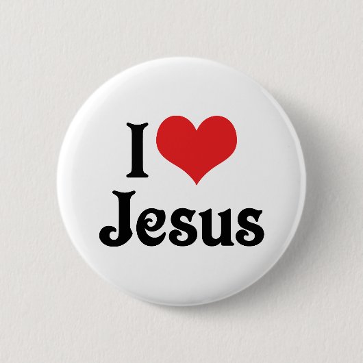 Badge Rond 5 Cm J'aime Jésus (Devant)