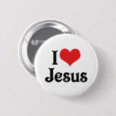 Badge Rond 5 Cm J'aime Jésus (Devant & derrière)