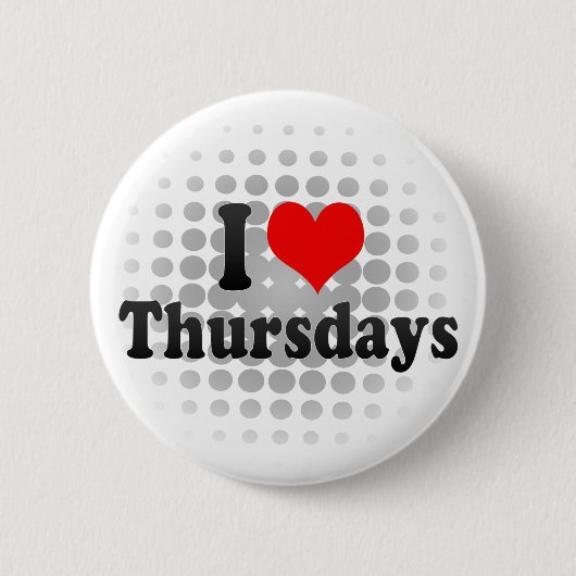 Badge Rond 5 Cm J'aime jeudi (Devant)