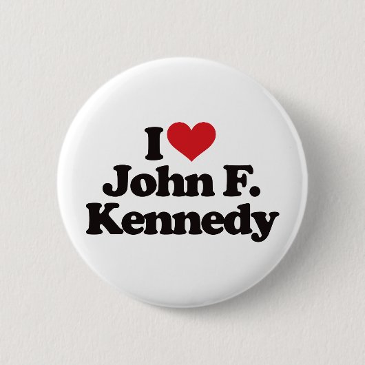 Badge Rond 5 Cm J'aime John F. Kennedy (Devant)
