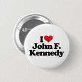 Badge Rond 5 Cm J'aime John F. Kennedy (Devant & derrière)