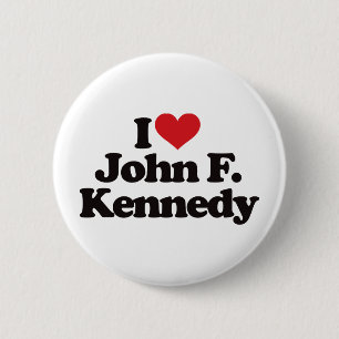 Badge Rond 5 Cm J'aime John F. Kennedy