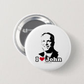 BADGE ROND 5 CM J'AIME JOHN MCCAIN (Devant & derrière)