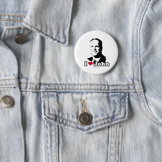 BADGE ROND 5 CM J'AIME JOHN MCCAIN (En situation)