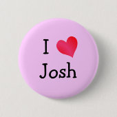 Badge Rond 5 Cm J'Aime Josh (Devant)