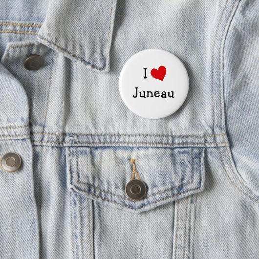 Badge Rond 5 Cm J'aime Juneau (En situation)
