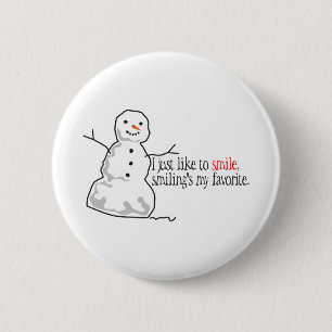 Badge Rond 5 Cm J'aime juste au sourire, souriant mon favori