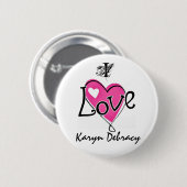 Badge Rond 5 Cm J'aime Karyn Debracy (Devant & derrière)