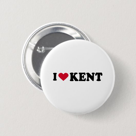 BADGE ROND 5 CM J'AIME KENT (Devant & derrière)