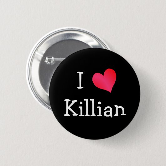 Badge Rond 5 Cm J'aime Killian (Devant & derrière)