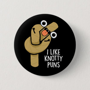 Badge Rond 5 Cm J'Aime Knotty Puns Funny Rope Pun Dark BG