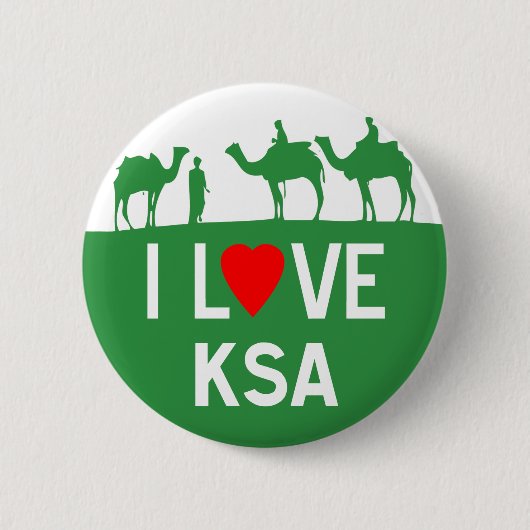 BADGE ROND 5 CM J'AIME KSA (Devant)