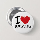 Badge Rond 5 Cm J'aime la Belgique (Devant & derrière)