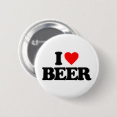 BADGE ROND 5 CM J'AIME LA BIÈRE (Devant & derrière)