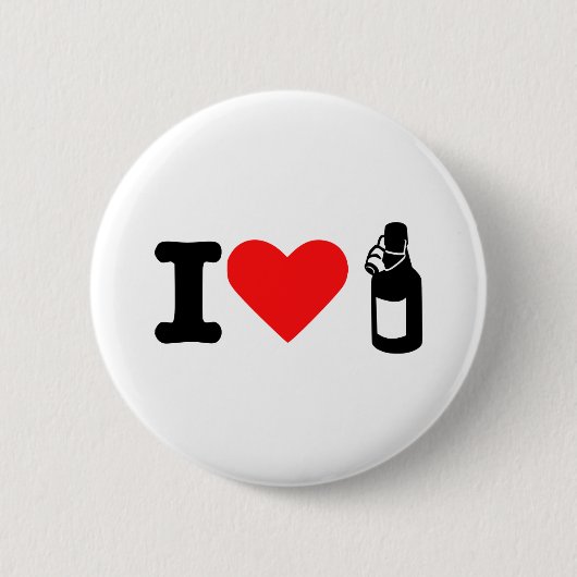 Badge Rond 5 Cm J'aime la bière (Devant)
