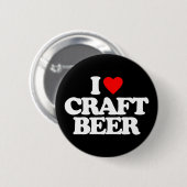 BADGE ROND 5 CM J'AIME LA BIÈRE DE MÉTIER (Devant & derrière)