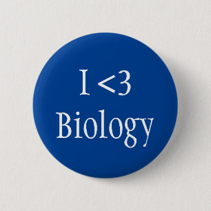 Badge Rond 5 Cm J'aime la biologie
