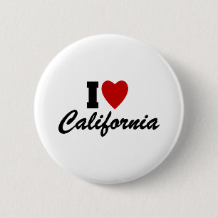 Badge Rond 5 Cm J'aime la Californie