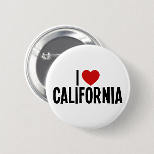 Badge Rond 5 Cm J'aime la Californie • J'adore la Californie Rond