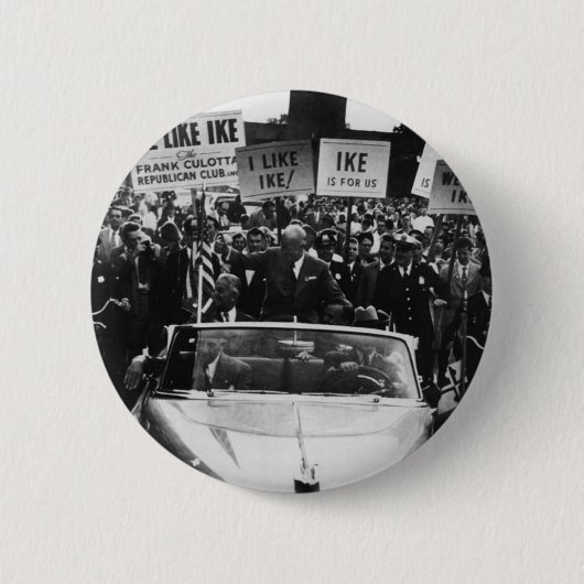 Badge Rond 5 Cm J'aime la campagne d'Ike Dwight David Eisenhower (Devant)