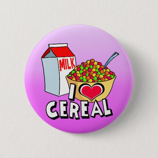 BADGE ROND 5 CM J'AIME LA CÉRÉALE (Devant)