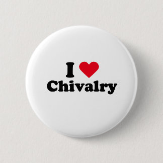 Badge Rond 5 Cm J'aime la chevalerie