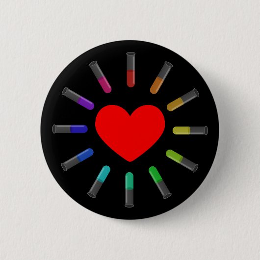 Badge Rond 5 Cm J'aime la chimie (Devant)