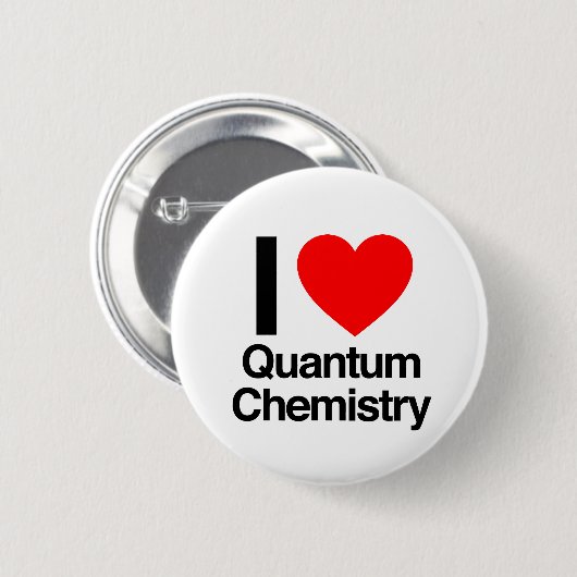 Badge Rond 5 Cm j'aime la chimie quantique (Devant & derrière)