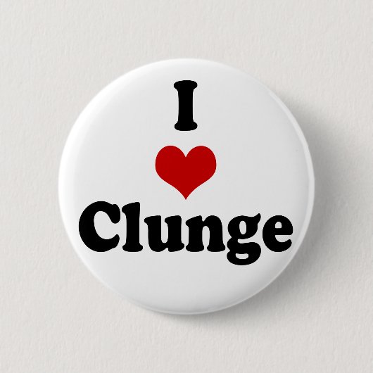 BADGE ROND 5 CM J'AIME LA CLUNGE {HEART} (Devant)