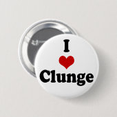 BADGE ROND 5 CM J'AIME LA CLUNGE {HEART} (Devant & derrière)