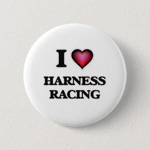 Badge Rond 5 Cm J'aime la course d'attelages