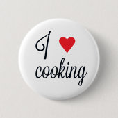 Badge Rond 5 Cm J'aime la Cuisine (Devant)