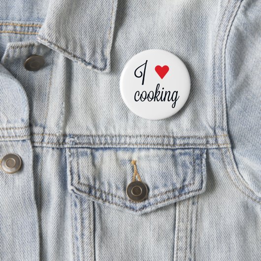 Badge Rond 5 Cm J'aime la Cuisine (En situation)