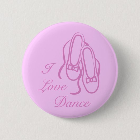 Badge Rond 5 Cm J'aime la danse (Devant)