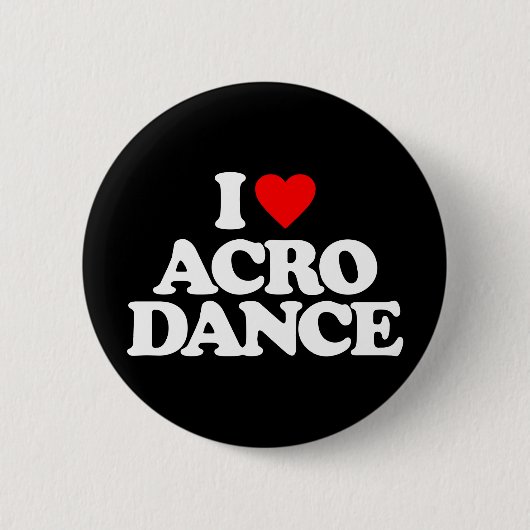 BADGE ROND 5 CM J'AIME LA DANSE D'ACRO (Devant)