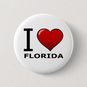 BADGE ROND 5 CM J'AIME LA FLORIDE