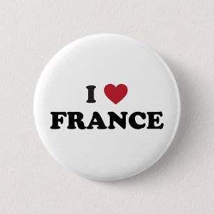 Badge Rond 5 Cm J'aime la France