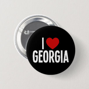 Badge Rond 5 Cm J'aime la Géorgie • J'adore la Géorgie Bouton Rond