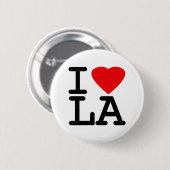 Badge Rond 5 Cm J'aime la LA de coeur (Devant & derrière)