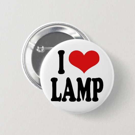 Badge Rond 5 Cm J'aime la lampe (Devant & derrière)