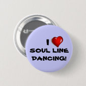 Badge Rond 5 Cm J'aime la ligne bouton d'âme de danse (Devant & derrière)