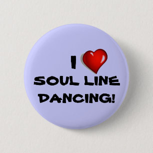 Badge Rond 5 Cm J'aime la ligne bouton d'âme de danse