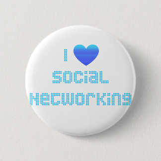 Badge Rond 5 Cm J'aime la mise en réseau sociale