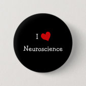 Badge Rond 5 Cm J'aime la neuroscience (Devant)