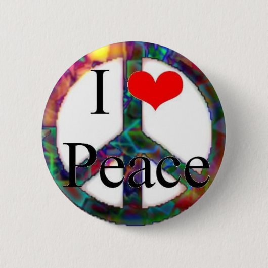 Badge Rond 5 Cm J'aime la paix (Devant)