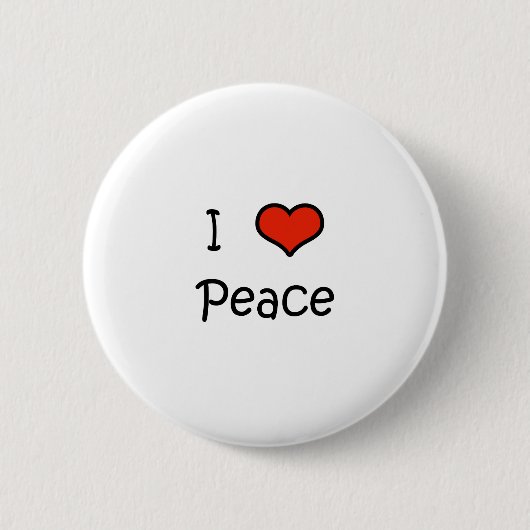 Badge Rond 5 Cm J'aime la paix (Devant)