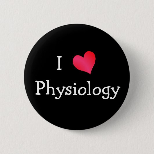 Badge Rond 5 Cm J'aime la physiologie (Devant)