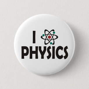 Badge Rond 5 Cm J'aime la physique