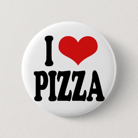 Badge Rond 5 Cm J'aime la pizza (Devant)