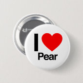Badge Rond 5 Cm j'aime la poire (Devant & derrière)